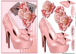 Dress Shoes ,lace ,feathers & Roses