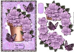 Lilac Gardenias & Butterflies