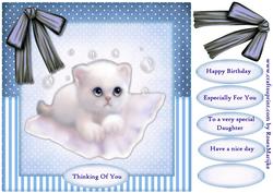 Cute Kitten in Bleu