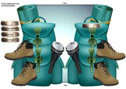 Male Shaped Card Outdoor Camping Backpack