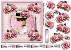 Parisian Girl & Vintage Roses