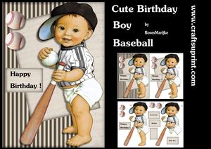 Cute Birthday Boy Baseball