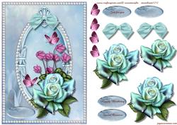 Roses in Pearl Frame