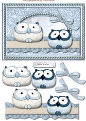 Cute Owl in Pearl Frame