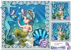 Under the Sea Topper & Tags Birthday Girl