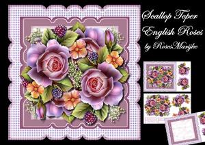 Scallop Topper English Roses