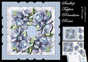 Scallop Topper Porcelain Roses