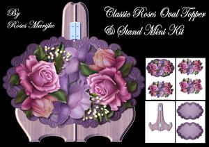 Classic Roses Oval Topper & Stand Mini Kit