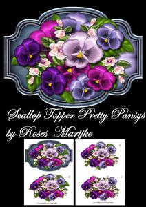 Scallop Topper Pretty Pansys