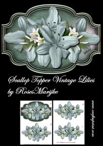 Scallop Topper Vintage Lilies Mini Kit