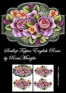 Scallop Topper English Roses Mini Kit