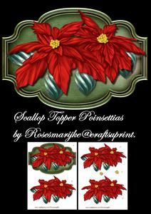 Scallop Topper Poinsettias