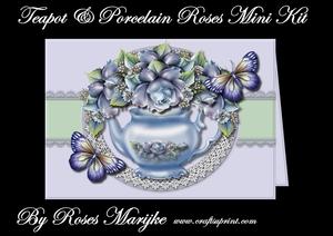 Mini Kit Teapot & Porcelain Roses