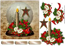 Snowglobe Christmas Candle