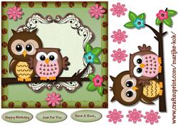 Quick Card Cute Owls