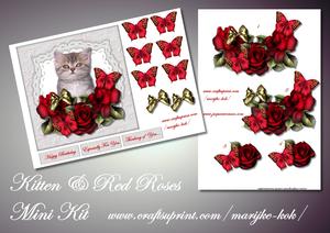 Kitten & Red Roses Mini Kit