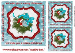 Christmas Topper with Cute Snowteddie