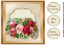 Vintage Flower Basket Topper 3