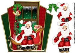 Busy Santa Topper