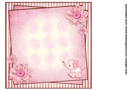 Insert Welcome Baby Girl Cute Elephant