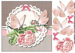 Vintage Roses & Butterflies