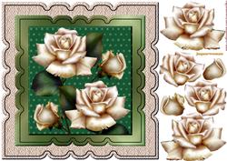 Scallop Topper Antique Roses