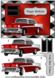 Male Card Vintage Car