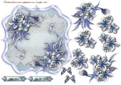 Scallop Topper Winter Flowers & Lace