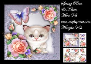 Mini Kit Spring Roses & Kitten