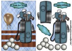 Birthday Boy & Male Card Golf
