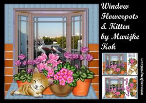 Window Flowerpots & Kitten Mini Kit