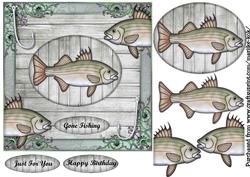 Male Card Gone Fishing