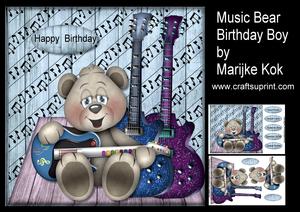 Music Bear Birthday Boy Mini Kit