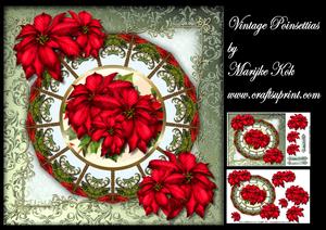 Vintage Poinsettias Mini Kit