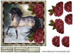 Horse & Roses