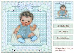 New Baby Boy Topper and Tags