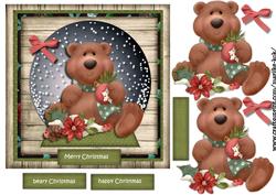 Christmas Teddie Snow Globe