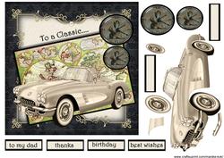Male Card Classic Car