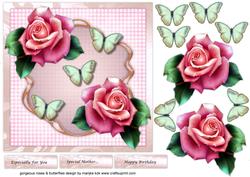 Gorgeous Roses & Butterflies