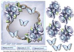 Porcelain Roses & Butterflies