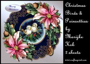 Christmas Birds & Poinsettias
