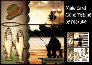 Male Card Gone Fishing