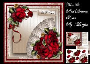 Fan & Red Drama Roses Mini Kit