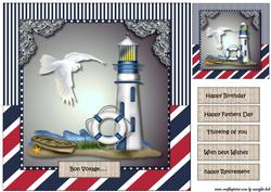 Male Card Topper the Lighthouse -