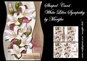Shaped Card White Lilies Sympathy