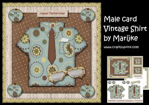 Male Card Vintage Shirt Mini Kit