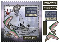 Male Card Gone Fishing
