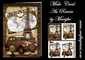 Male Card Au Revoir Mini Kit