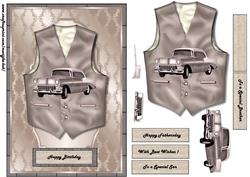 Male Card Vest & Vintage Car