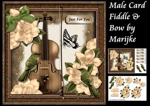 Male Card Fiddle & Bow Mini Kit